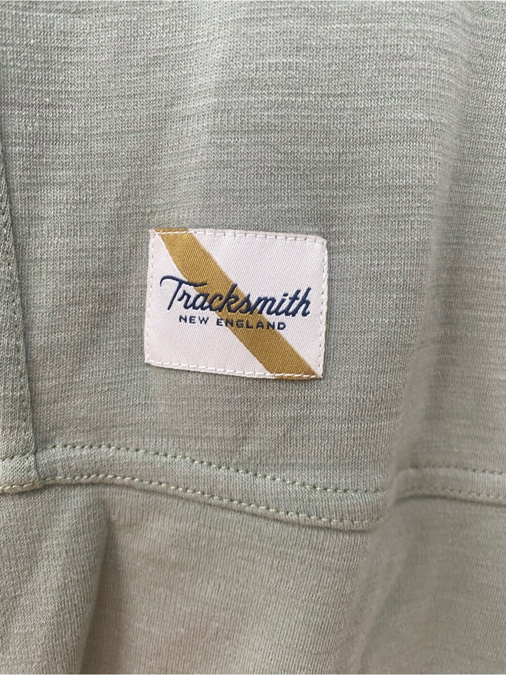 Tracksmith sweatshirt Light Olive Green Quarter-Zip Pullover size small - Picture 4 of 6